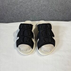 ComforTex Comfort View Black‎ Fabric Slide Sandals Women's Size 8W Wide Width